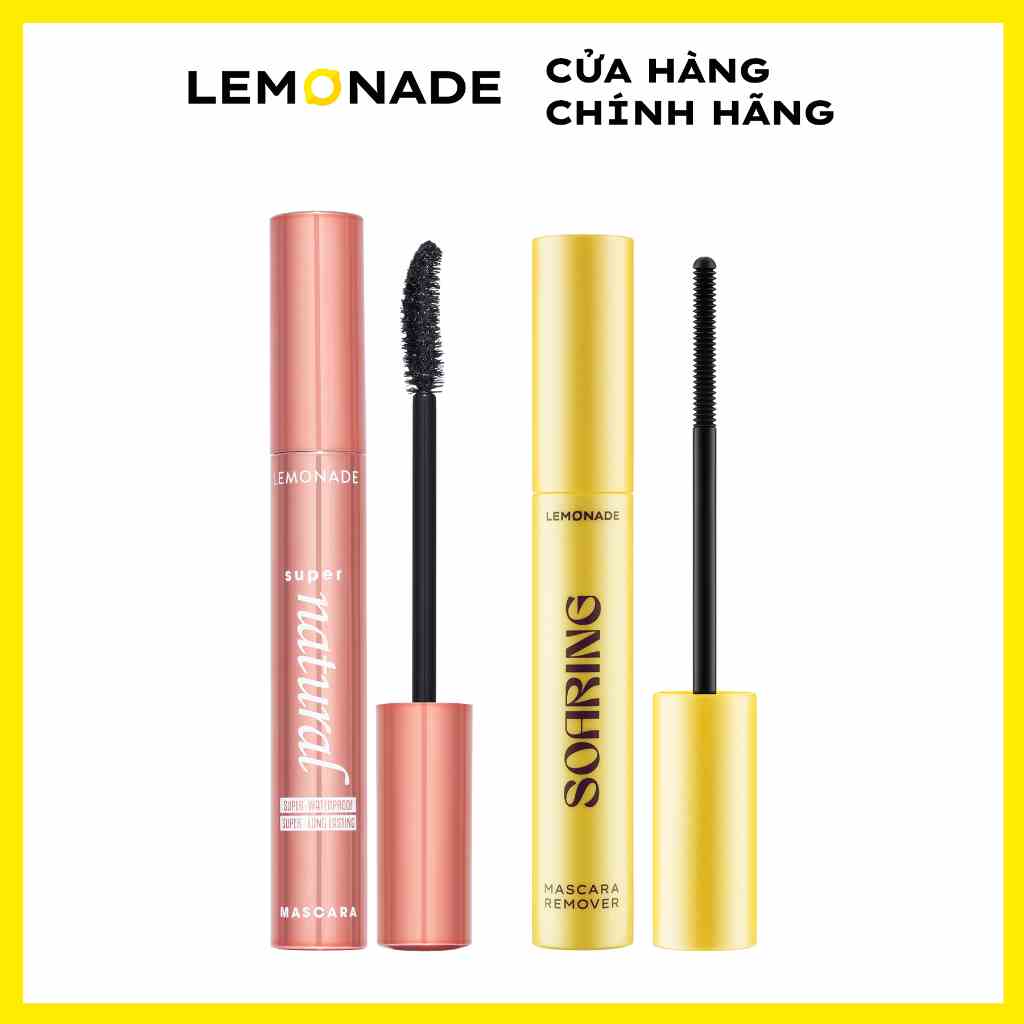 Combo Lemonade Chuốt mi Supernatural Mascara 7.5g & Tẩy trang mi sạch dịu không cay mắt Soaring Mascara REMOVER 6ml