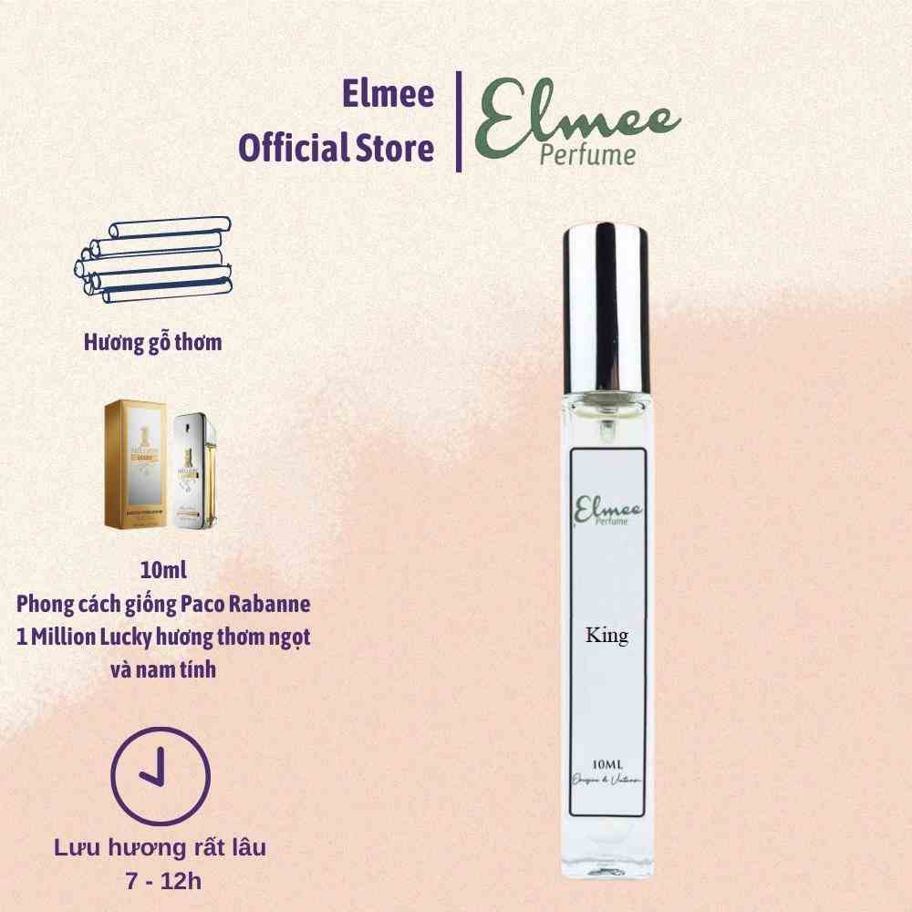 Nước hoa nam King 10ml Elmee hương thơm ngọt nam tính