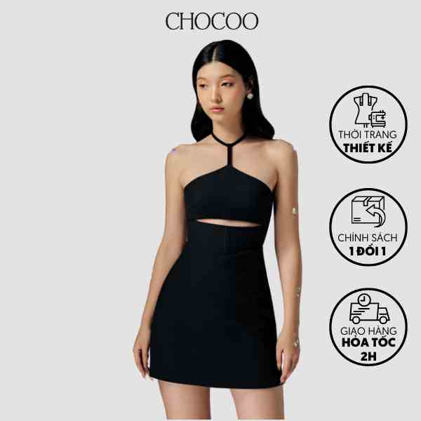 Đầm Musa Cocktail Dress Chocoo Thiết Kế Chất Liệu Cườm Lười Kim Sa Cao Cấp