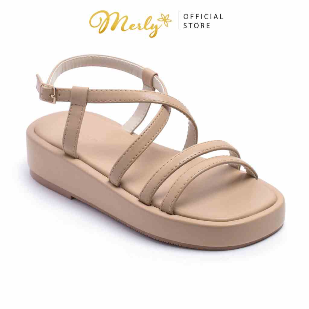 Giày Sandal Nữ Đế Bánh Mì Đan Dây Merly 1510