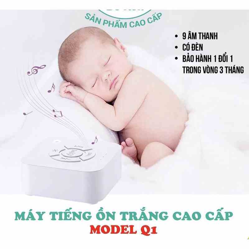 Máy tạo tiếng ồn trắng KidAndMom Q1 với 9 âm thanh white noise cho bé sơ sinh giúp bé ngủ ngon sâu giấc