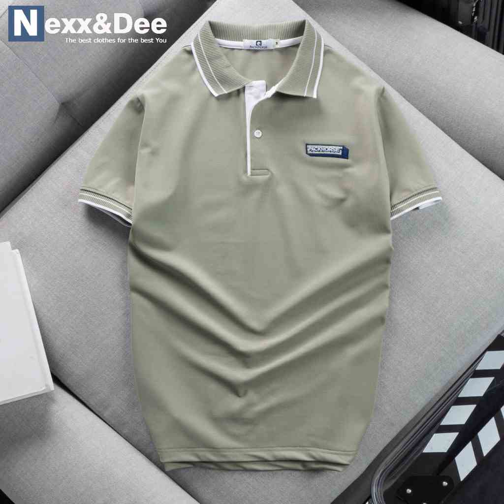 Áo thun POLO nam cá sấu Nexx&Dee phối sọc ngang có cổ bẻ trung niên lịch lãm big size 3XL cao cấp PL08