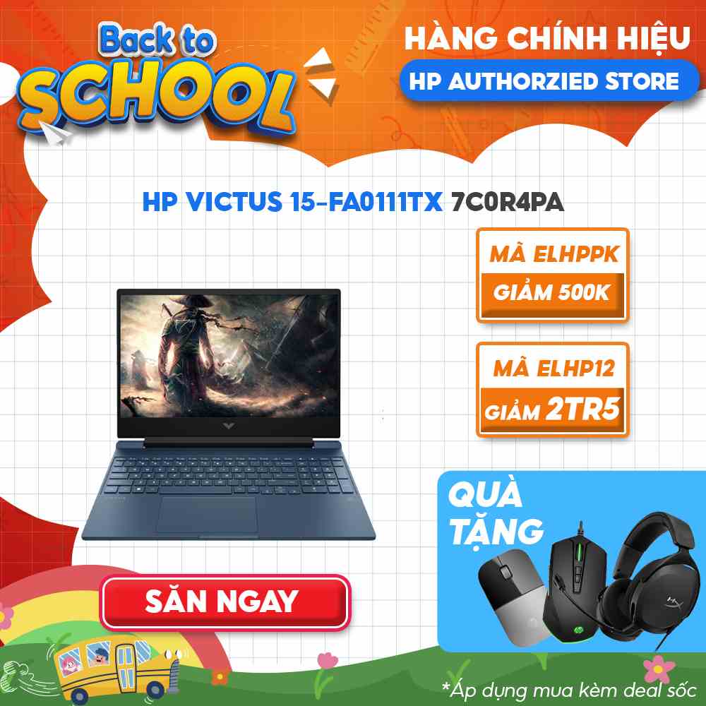 [Mã ELHP2TR5 giảm 12% đơn 18TR] Laptop HP Victus 15-fa0111TX 7C0R4PA i5-12500H | 16GB | 512GB |RTX™ 3050Ti 4GB | 144Hz