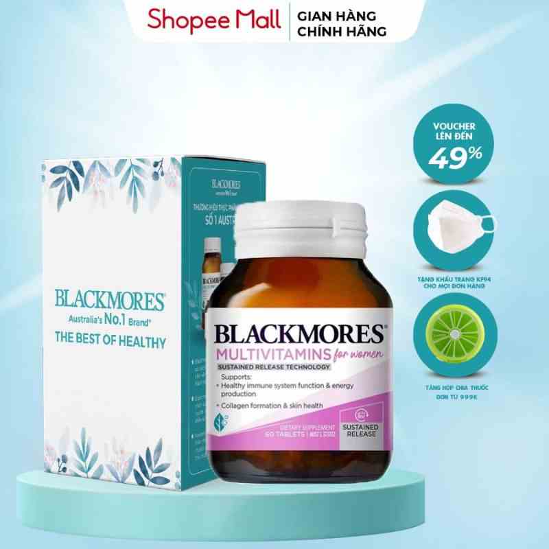 Vitamin tổng hợp dành cho phụ nữ Multivitamin for women Blackmores Úc 60 viên giúp tăng cường sức khỏe phụ nữ