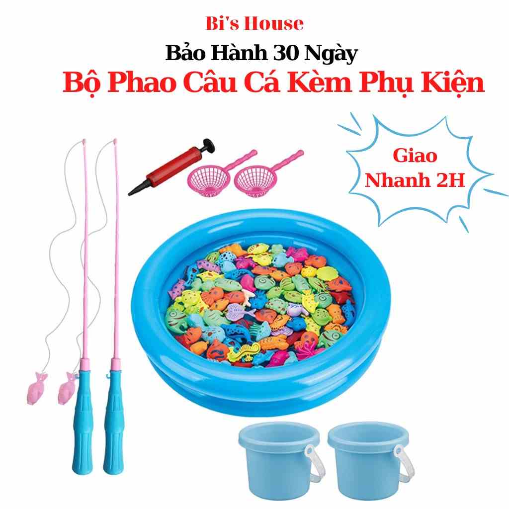 [Mã BMLTB35 giảm đến 35K đơn 99K] Đồ chơi câu cá có hồ ( phao) , xô ( chậu) , cá, cần câu Bis House