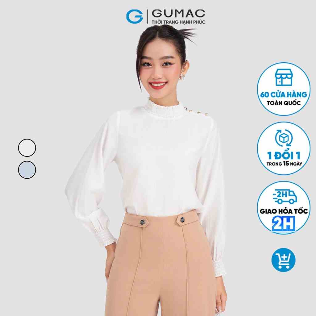 Áo kiểu cổ chạy thun thời trang GUMAC AD03012