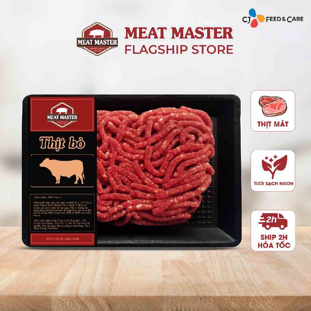 [Mã BMLTB200 giảm đến 100K đơn 499K] Thịt bò Mỹ xay Meat Master (400g/khay) [Thịt tươi]