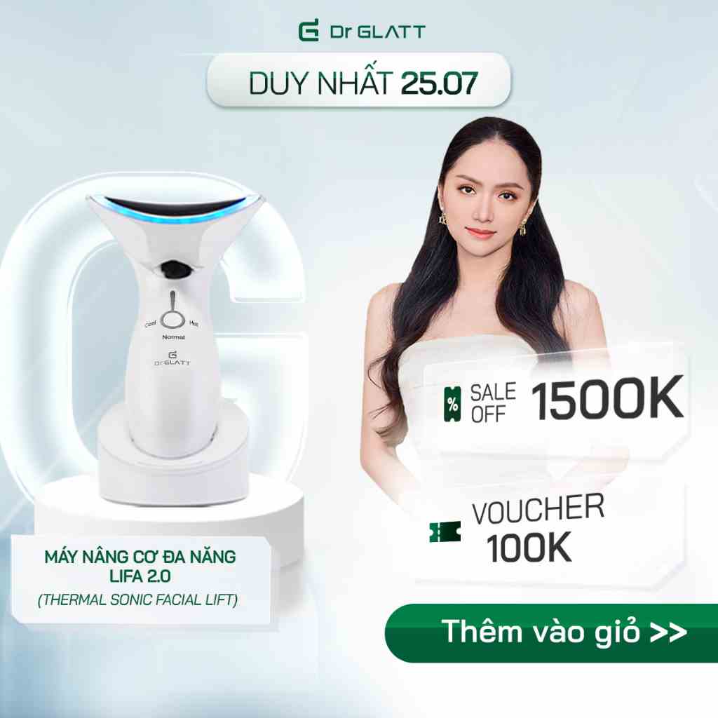 Máy massage nâng cơ mặt chống nhăn tăng sinh collagen trẻ hoá da DR GLATT LIFA 2.0