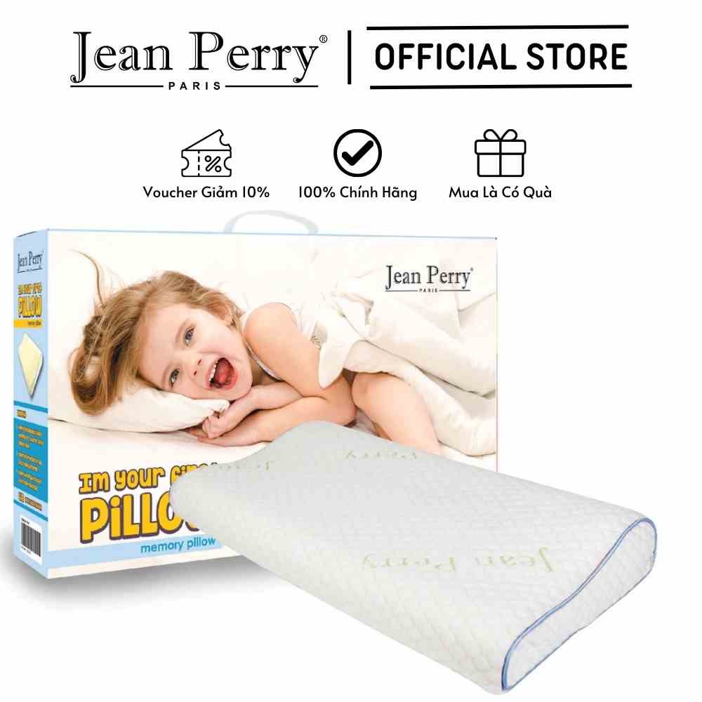 [Mã BMLTA35 giảm đến 35K đơn 99K] Gối nằm cho bé Jean Perry Memory Foam - Kids 26x46x8/6cm