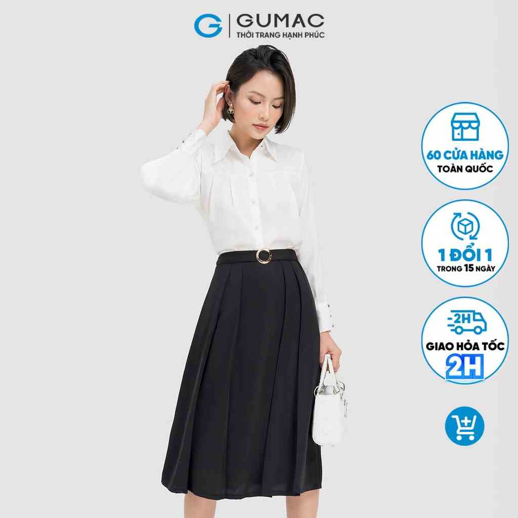 Chân váy phối phụ kiện GUMAC LVD0402