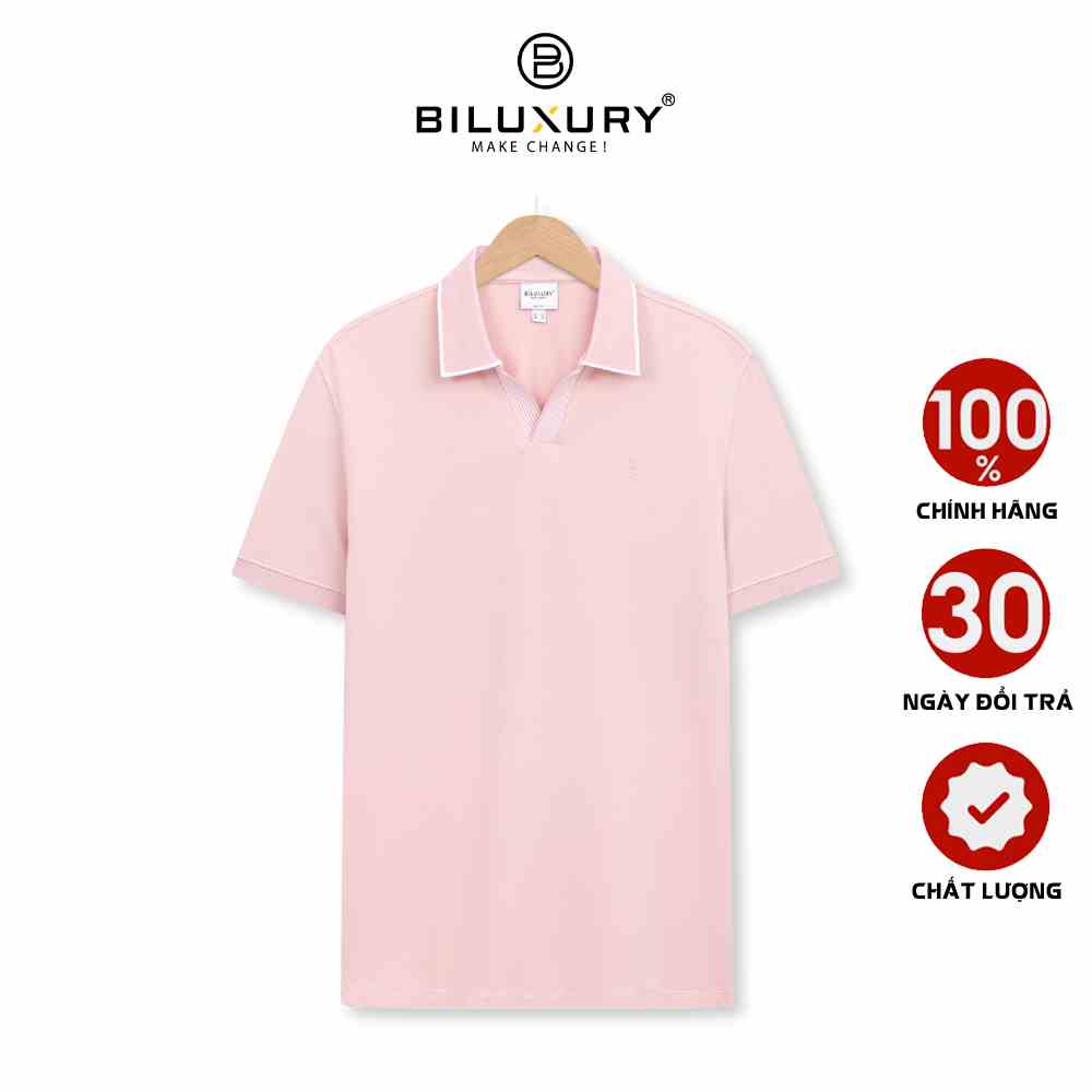 Áo Polo Nam 7APCT013HOG Biluxury Form Slimfit Ôm Vừa Tôn Dáng Phối Viền Cổ Nổi Bật