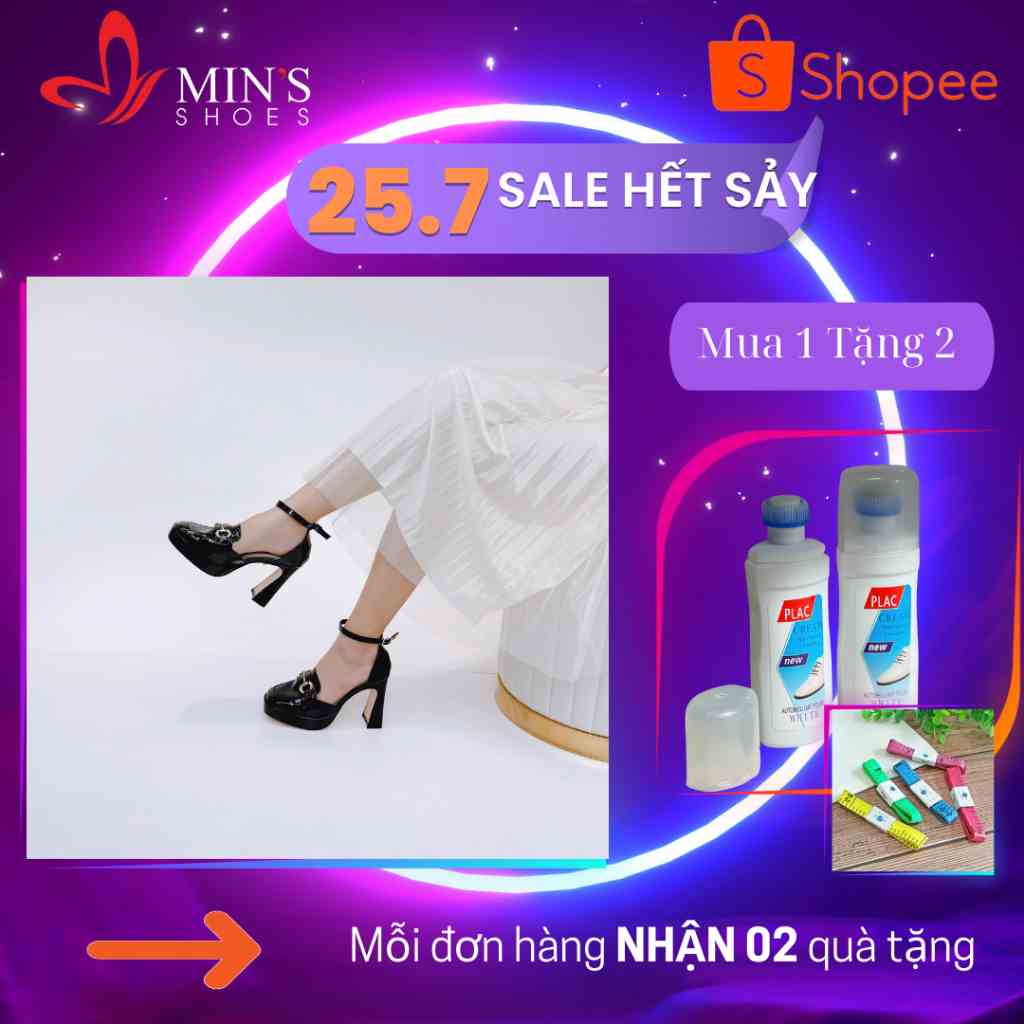 (MUA 1 TẶNG 2 - DUY NHẤT 25-27/07)  Mins Shoes - Giày Đế Đúp Cao Cấp S499