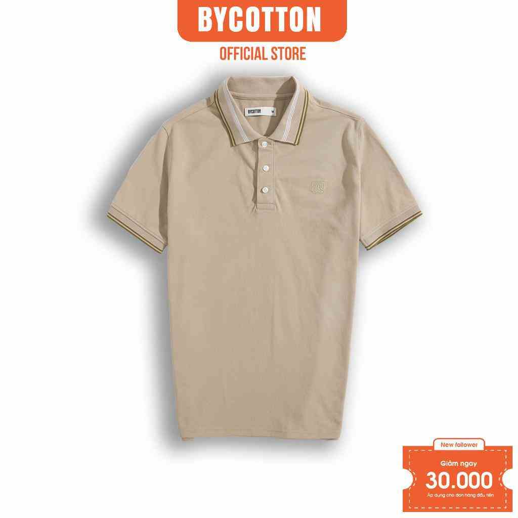 [Mã BYCO300T8 giảm 30% đơn 0K] Áo Thun Nam Polo Cao Cấp Có Cổ BY COTTON  CÀ PHÊ SỮA BO TỔ ONG