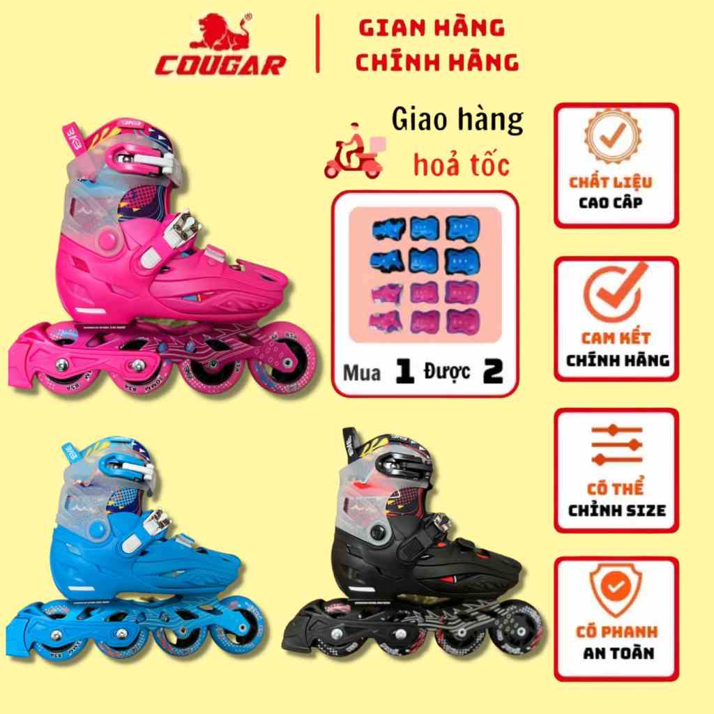 Giày Patin Trẻ Em Flying Eagle BKB K9, Giày Trượt Patin Form Nhựa Cao Cấp, Tặng Kèm Bảo Hộ Tay Chân Cho Bé