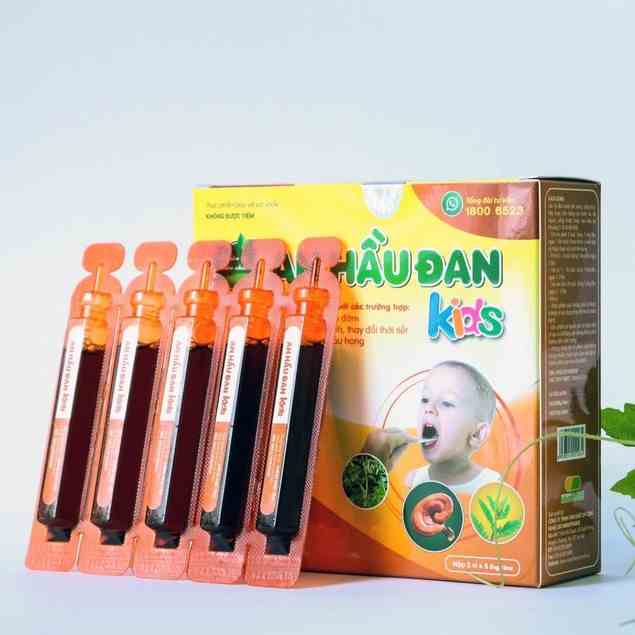 Siro Ho An Hầu Đan Kids – Dành Cho Trẻ Bị Viêm Họng, Amidan (10 ống x 10ml)