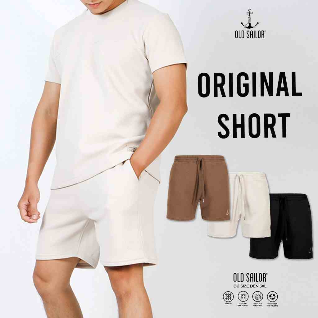 Quần Lửng Thun Nam OLD SAILOR Thiết Kế Basic Đơn Giản Chất Vải Xốp Dày Dặn Thoáng Mát - BST MÙA HÈ - Bigsize 55-130kg