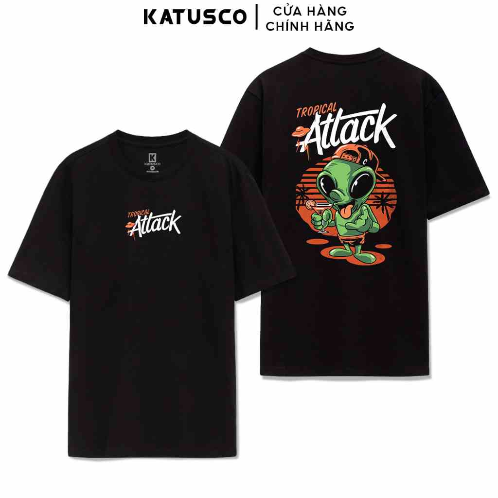 [Mã BMLTB35 giảm đến 35K đơn 99K] Áo Thun Nam Local Brand Unisex KATUSCO Họa Tiết Tropical Attack A2338