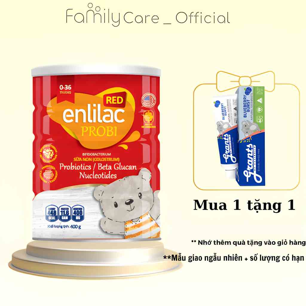 Sữa Enlilac Probi RED - Hộp 400-900g - Sữa chuyên biệt cho trẻ bất dung nạp lactose