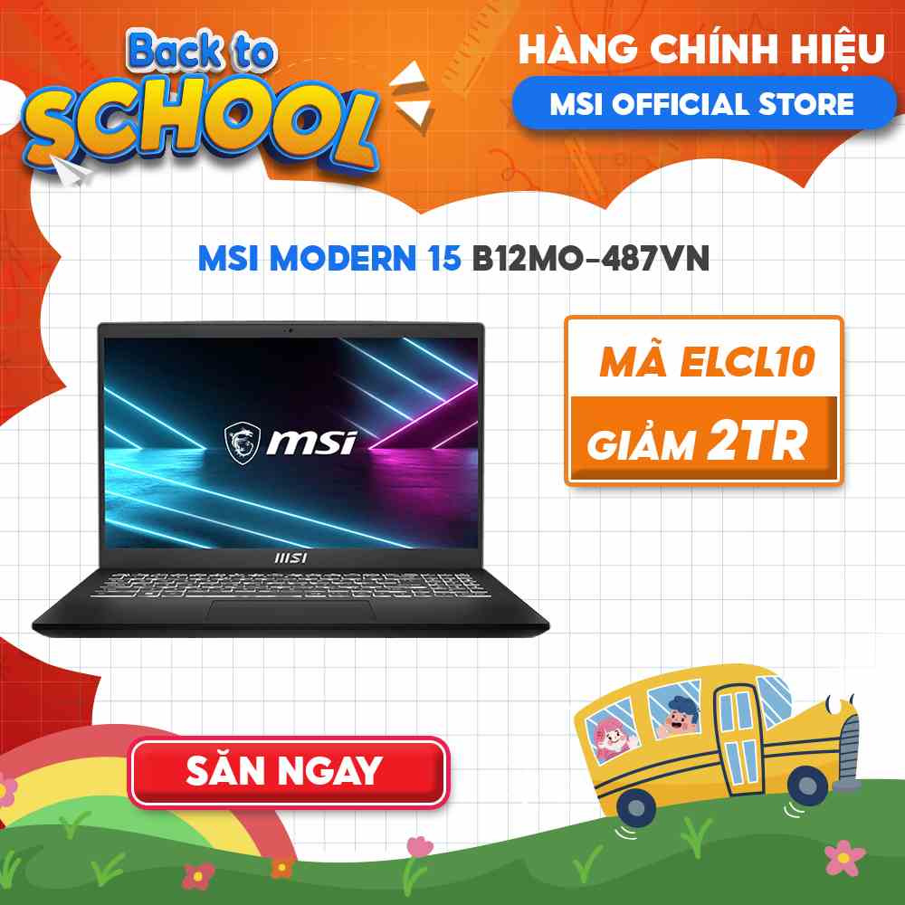 Laptop MSI Modern 15 B12MO-487VN i7-1255U|16GB|512GB|Intel Iris Xe Graphics|15.6