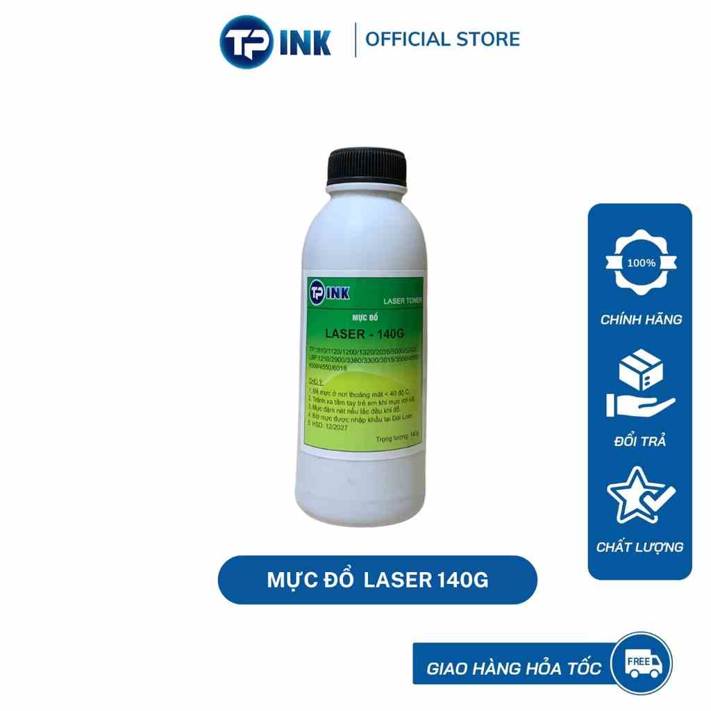 Mực đổ laser 140g thương hiệu TP-ink dùng cho máy in HP, CANON 1200,2900,2035,1300