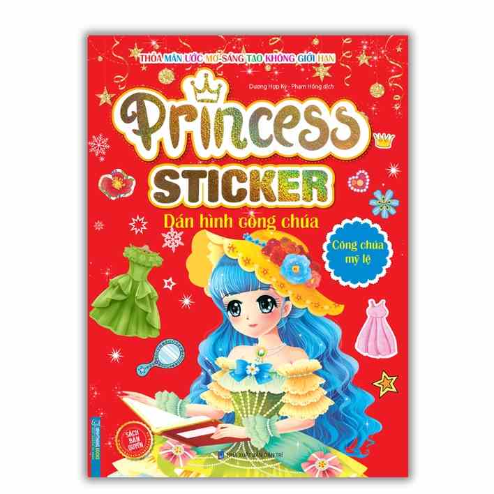 [Mã BMLTB35 giảm đến 35K đơn 99K] Sách - Princess sticker - Dán hình công chúa - Công chúa mỹ lệ