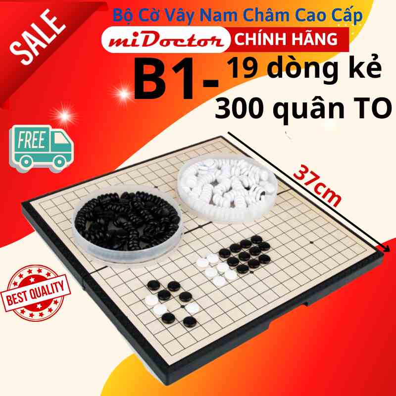 Bộ cờ vây nam châm cao cấp, kiêm cờ ca-rô có chọn size chính hãng miDoctor