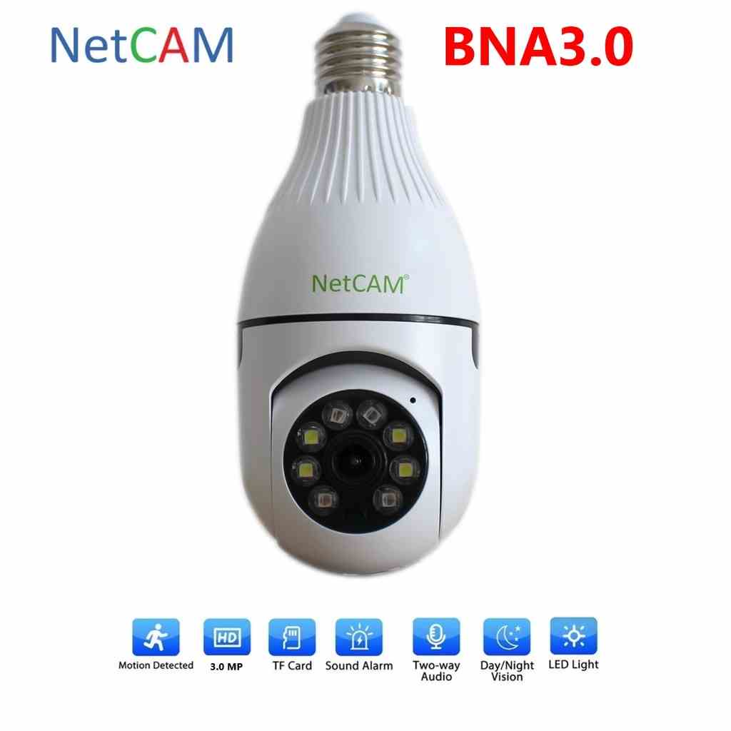 Camera IP WiFi Giám Sát An Ninh NetCAM BNA3.0, Quay quét 360 độ, Độ phân giải 3.0MP, Theo dõi hoạt động trên App ICSEE -