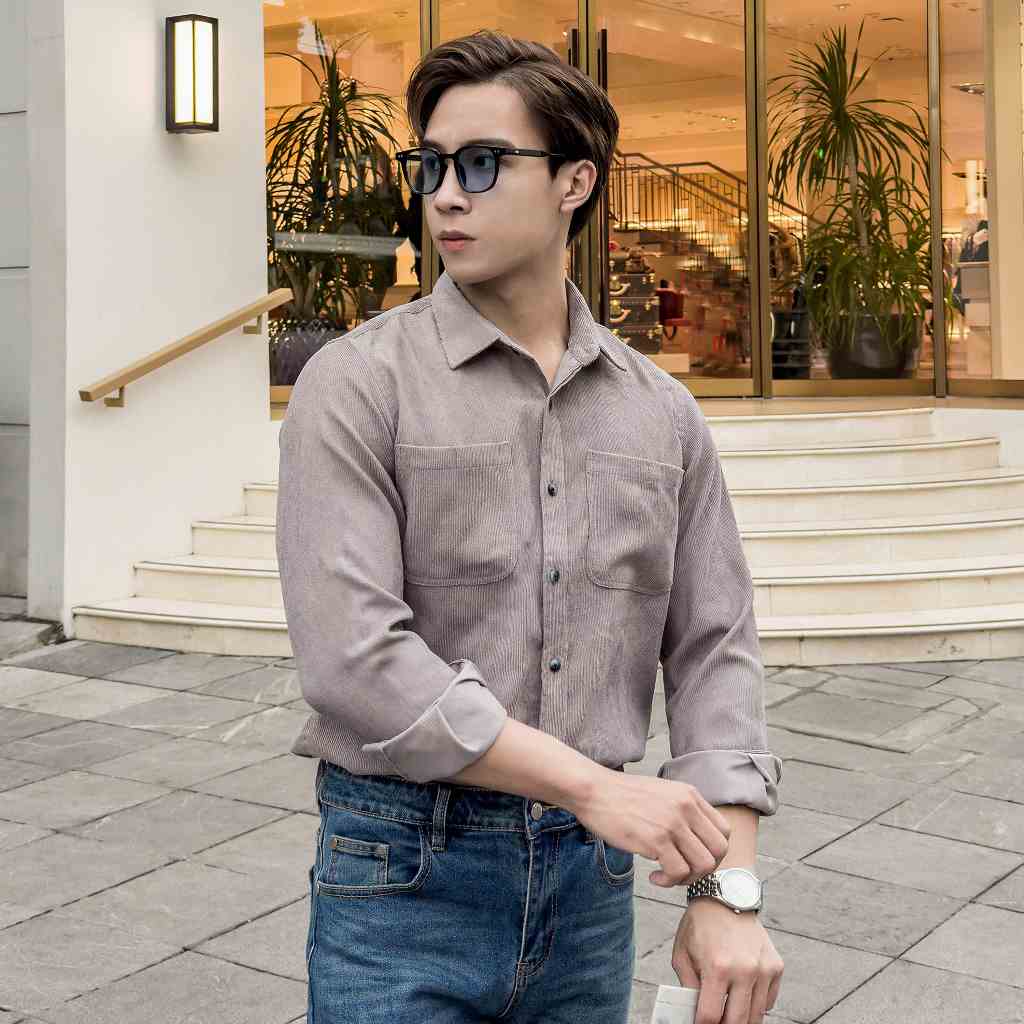 Áo Sơ Mi Khaki Nam Polido Chất Liệu Mềm Mịn Form Slimfit Kiểu Dáng Hiện Đại Thời Trang Cho Nam Đơn Giản Dễ Mặc Dễ Phối