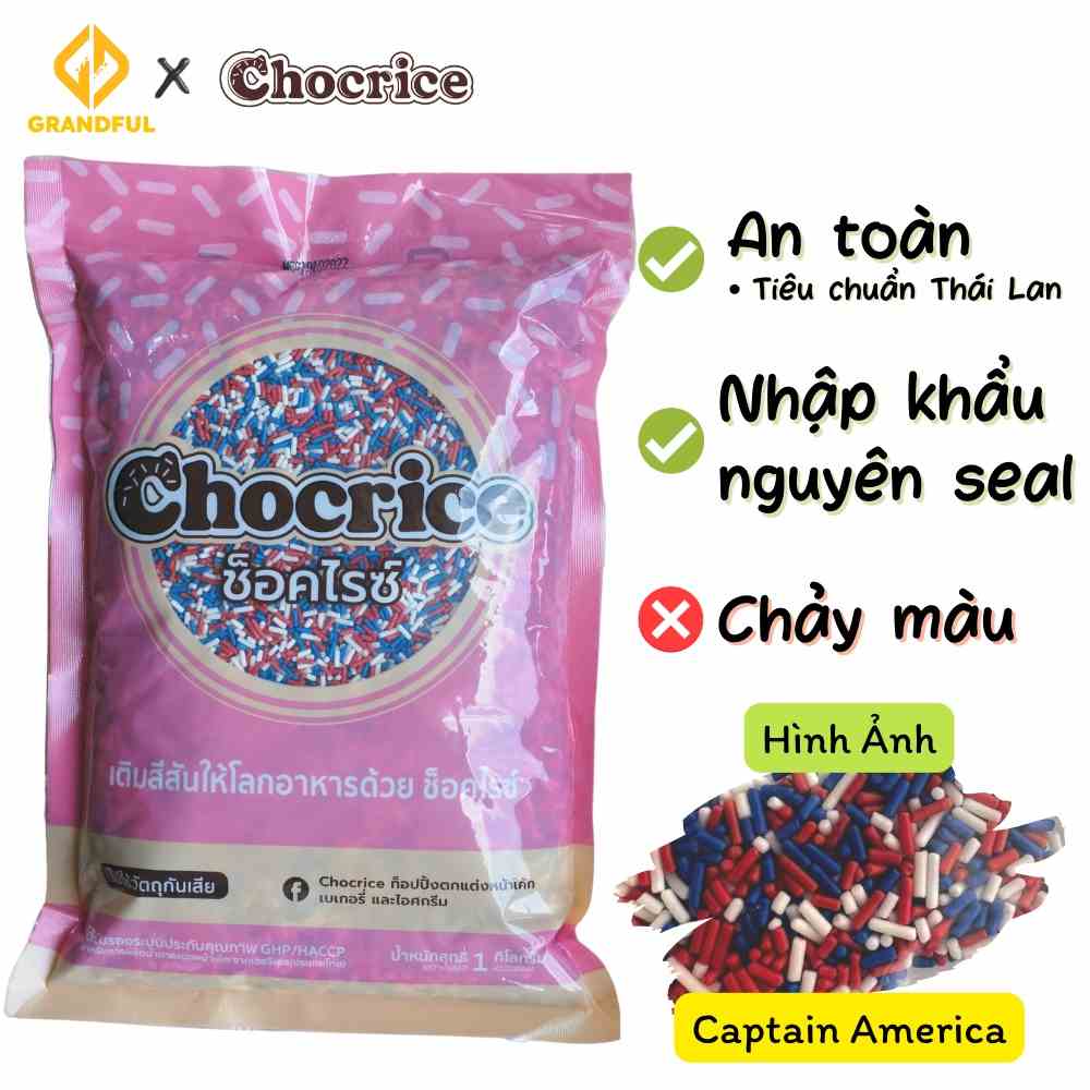 [Mã BMLTB35 giảm đến 35K đơn 99K] Cốm Màu Chocrice Phiên Bản Đặc Biệt 1kg Trang Trí Bánh Bakery