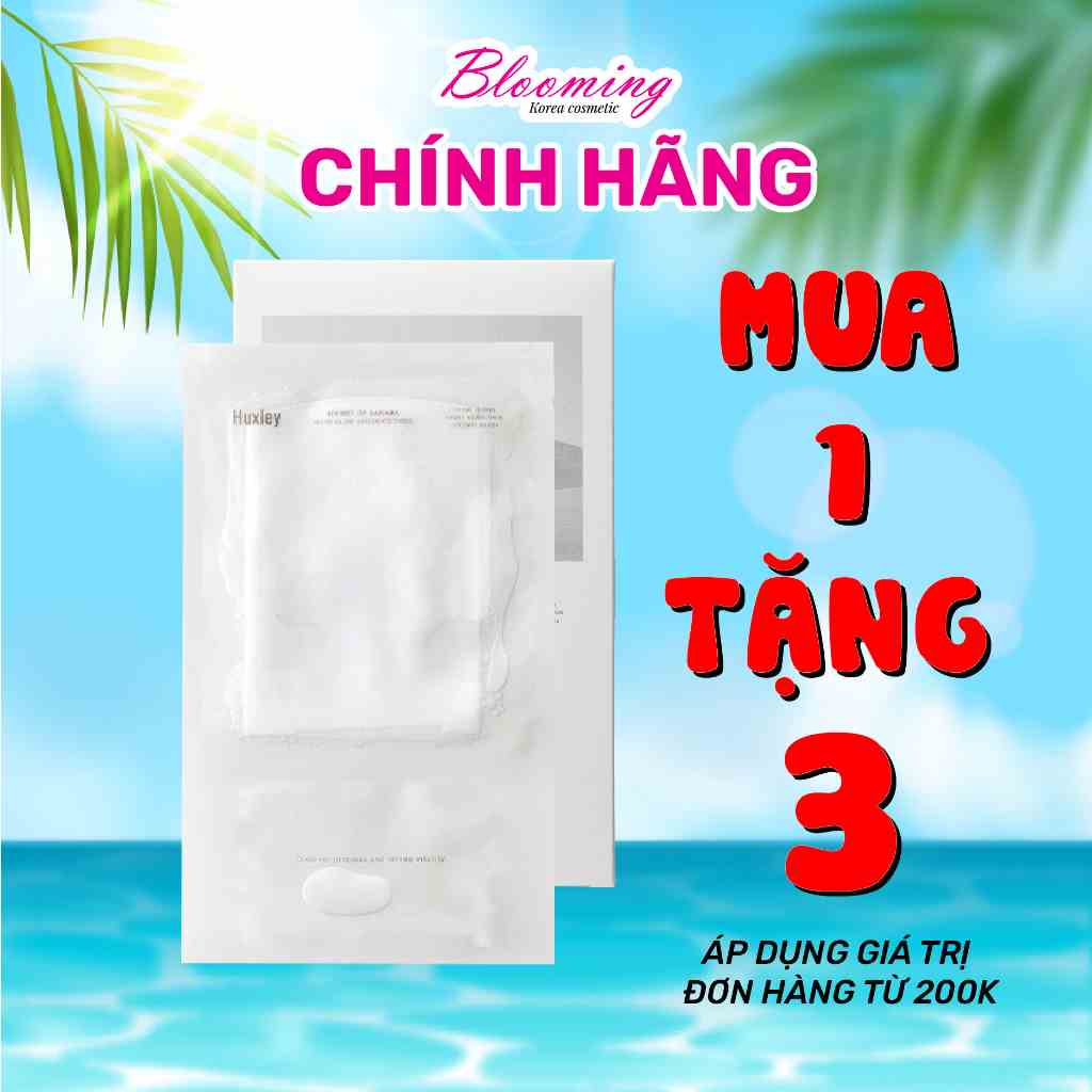 [Mã BMLTA35 giảm đến 35K đơn 99K] Hộp 3 Miếng Mặt Nạ Dưỡng Trắng Sáng Da Cao Cấp Huxley Mask; Glow and Brightness 33ml