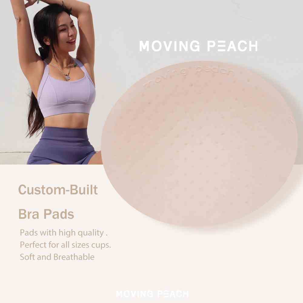 MOVING PEACH 1 Cặp (2 Miếng) Đệm Ngực Tròn Mềm Và Thoải Mái Hình Quả Đào Di Chuyển Được