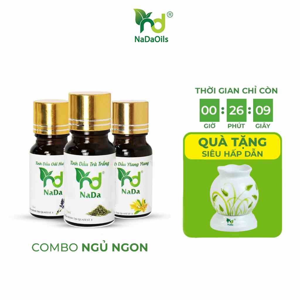 Combo 3 chai tinh dầu dễ ngủ NaDa kiểm định Quatest 3 chai 10ml