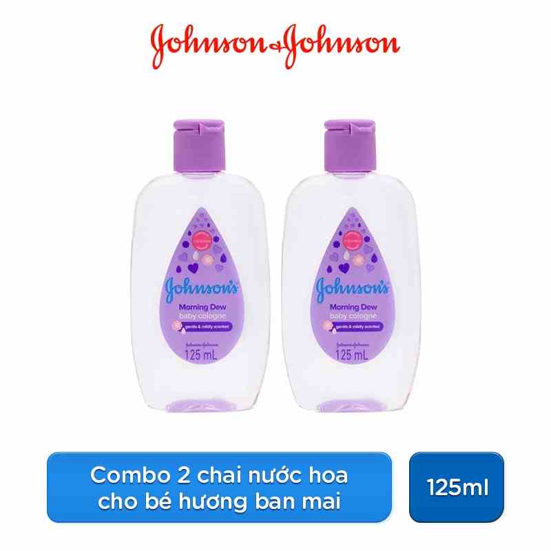 Combo 2 Chai Nước Hoa Cho Bé Johnsons Baby Cologne Hương Ban Mai Morning Dew Baby Cologne 125ml