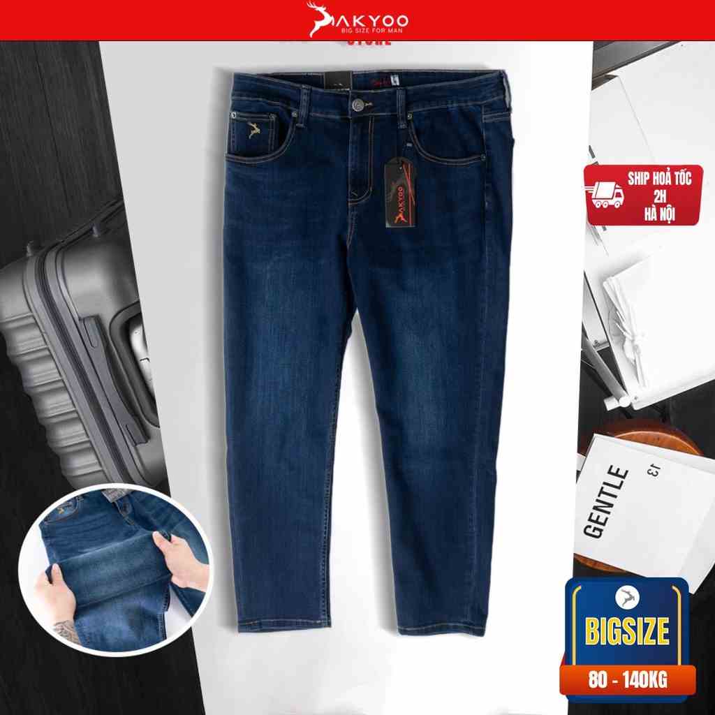 Quần Jean Nam Bigsize Size Đại Từ 80kg-140kg,Quần Jean Nam Co Giãn, Bigsize Nam AKYOO ; QJ A1