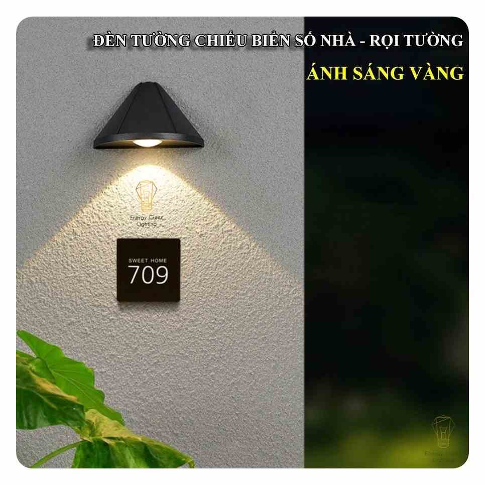 Đèn Tường Energy Green Lighting Chiếu Biển Số Nhà - Rọi Tường DT-208 - Thân Nhôm - Ánh Sáng Vàng - Chống Nước