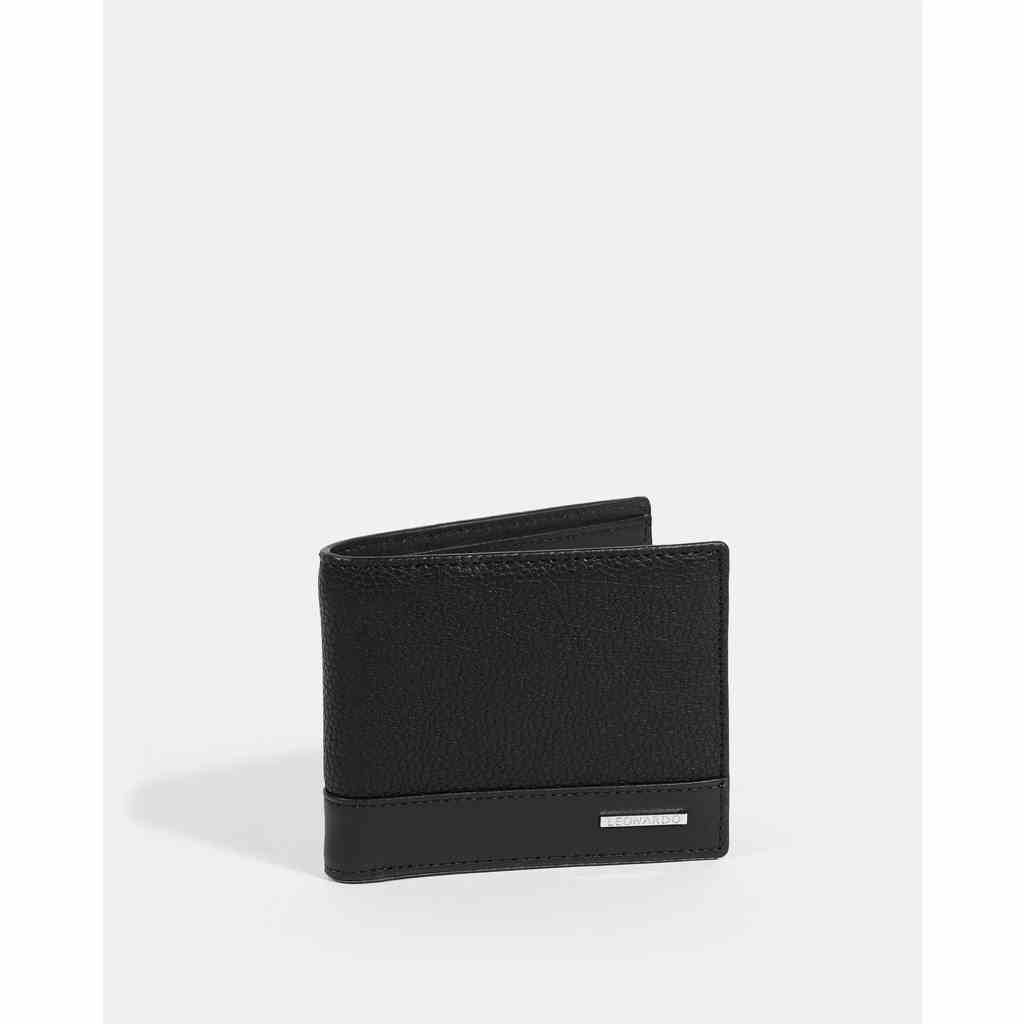 Ví Da Nam Gập Đôi Leonardo - Bifold Harrison Wallet - Da Nhập Khẩu Cao Cấp