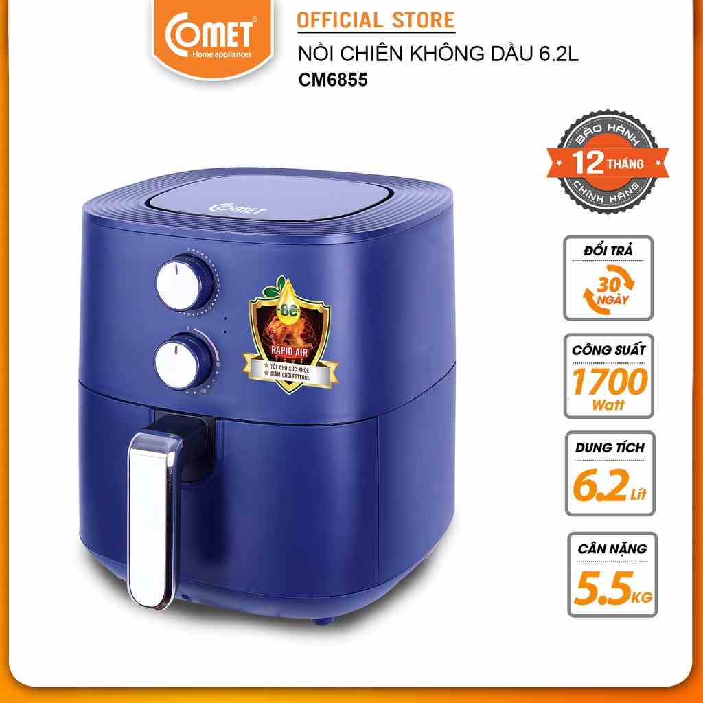 Nồi chiên không dầu 6L COMET - CM6855