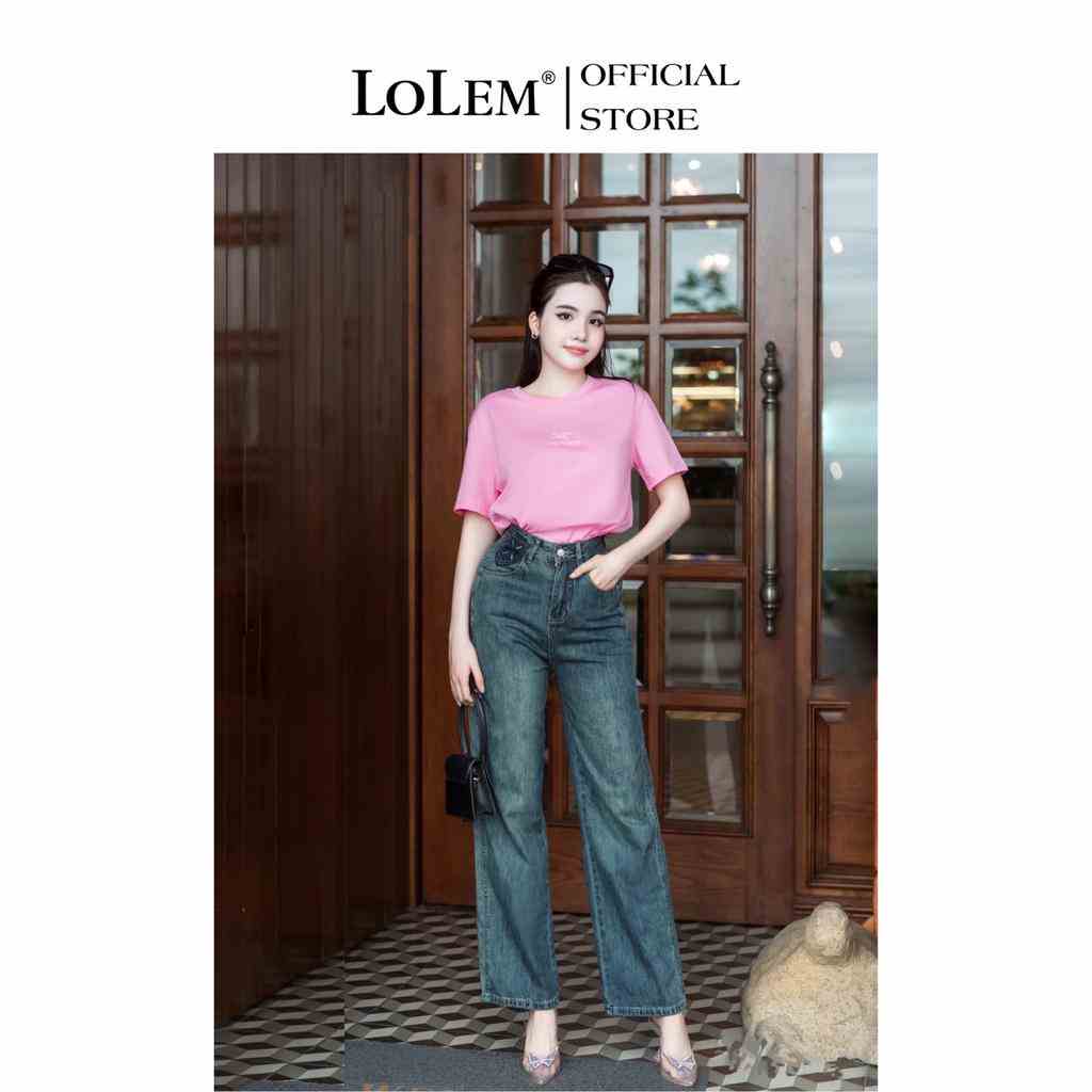 Áo thun nữ LOLEM AP0133 thiết kế chữ nổi freesize chất cotton co giãn