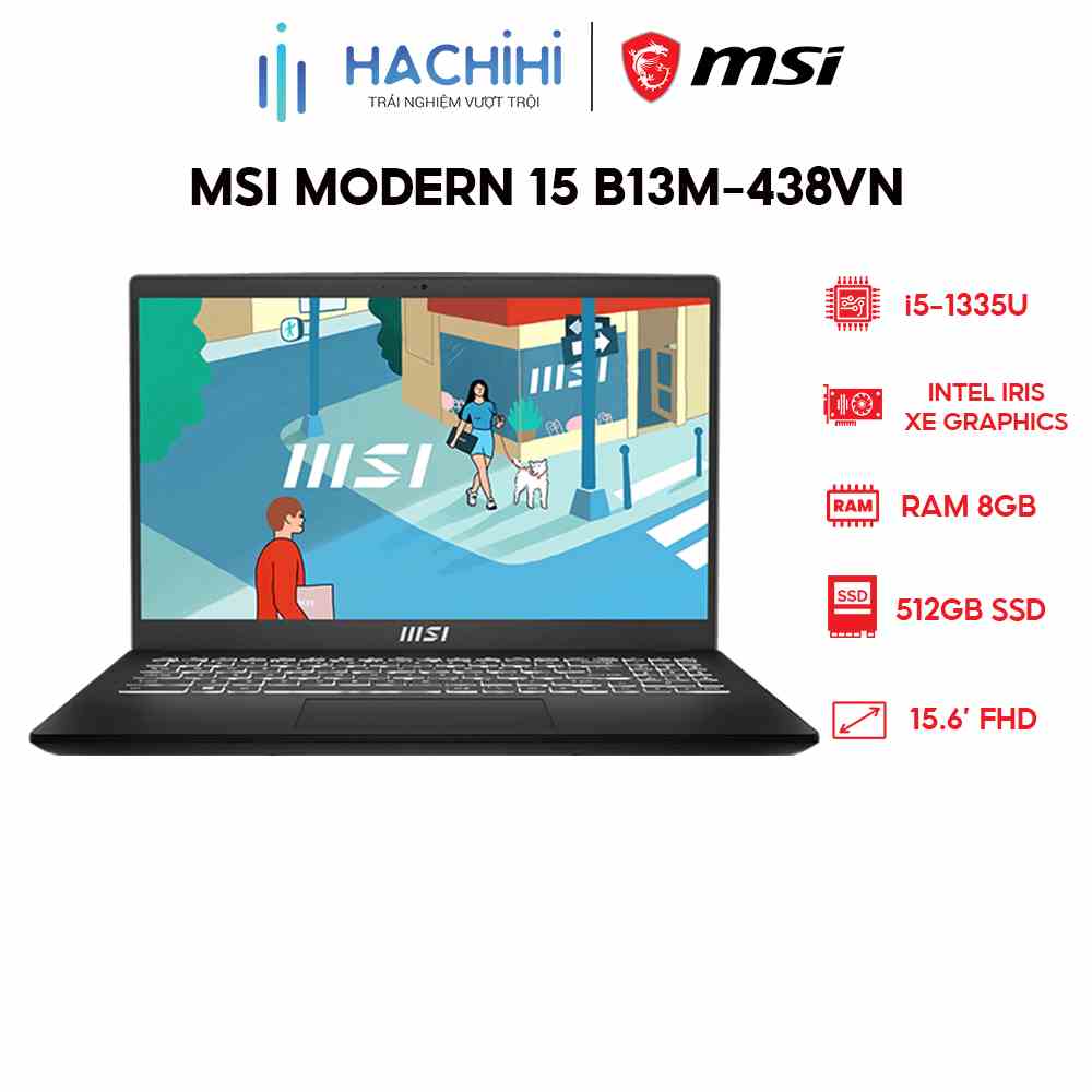 Laptop MSI Modern 15 B13M-438VN i5-1335U|8GB|512GB|Intel Iris Xe Graphics|15.6