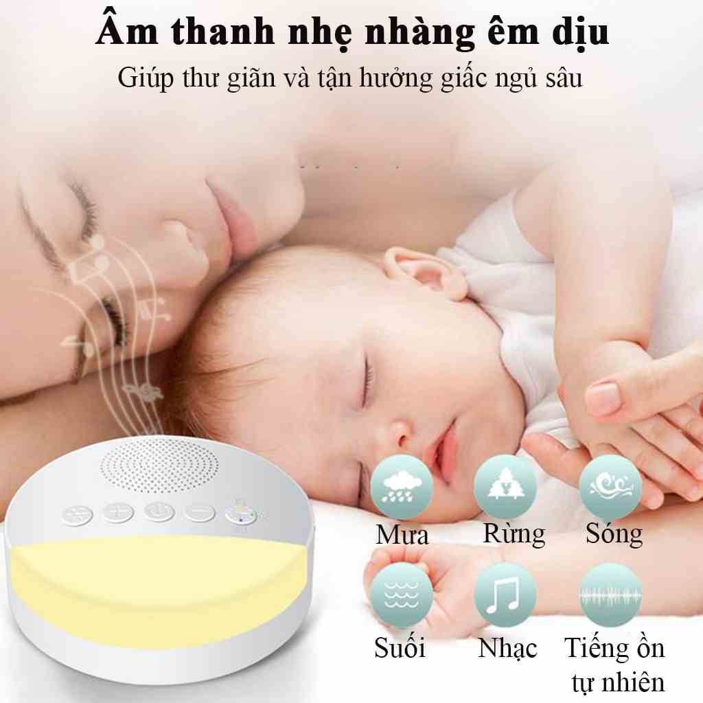 Máy Nghe Tiếng Ồn Trắng máy white noise tạo tiếng ru giúp bé ngủ ngon, sâu giấc