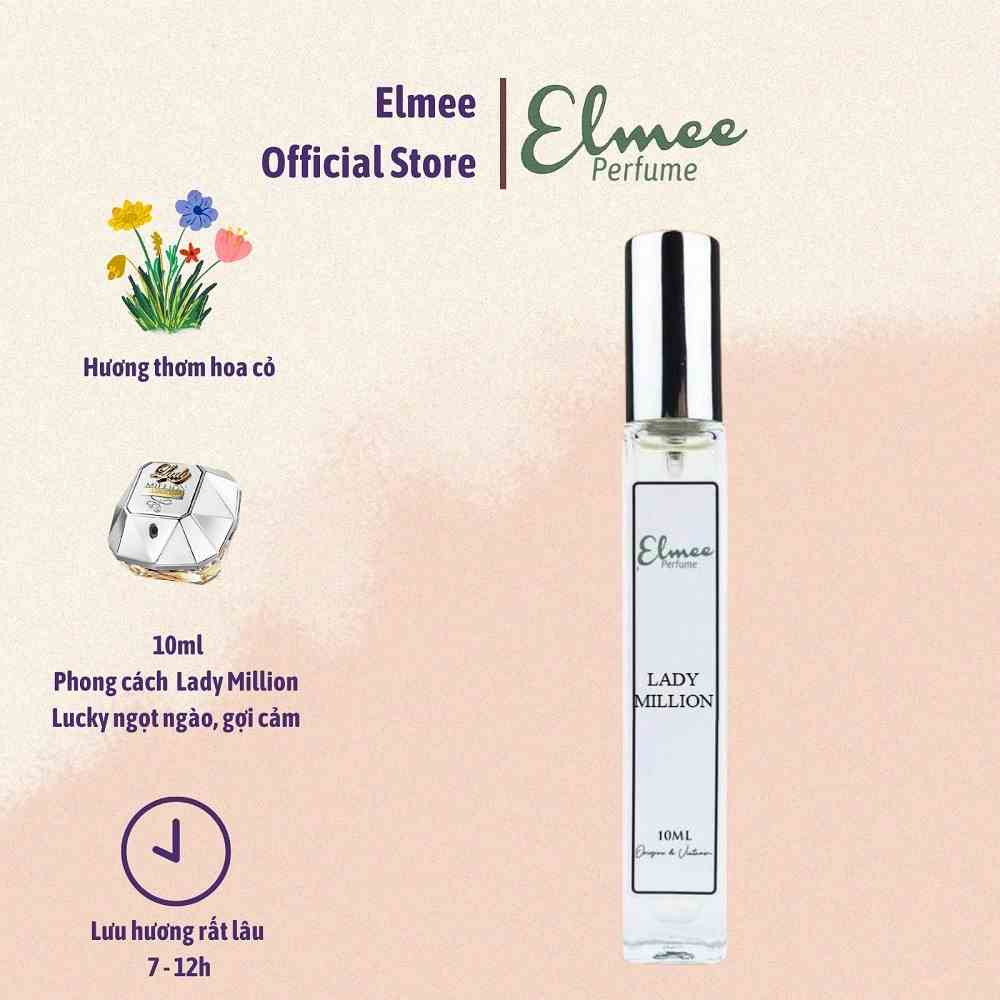 Nước hoa nữ Lady Million 10ml Elmee sang trọng quyến rũ gợi cảm