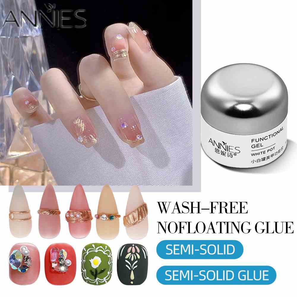 Gel UV Trong Suốt Màu ANNIES Keo Dán Móng Tay Trong Suốt Tạo Hiệu Ứng Gương 3D Không Lưu Lượng