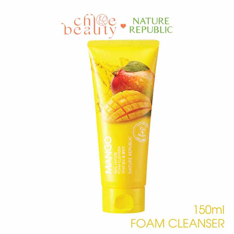 [Mã BMLTA35 giảm đến 35K đơn 99K] Sữa rửa mặt NATURE REPUBLIC Real Nature Mango Foam Cleanser 150ml