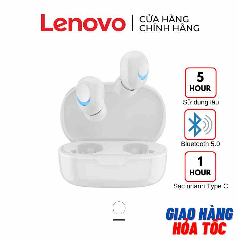 [SẴN HCM] Tai nghe Bluetooth Lenovo 5.0 PD1X - Chống ồn chống bụi - Có micro - màu TRẮNG