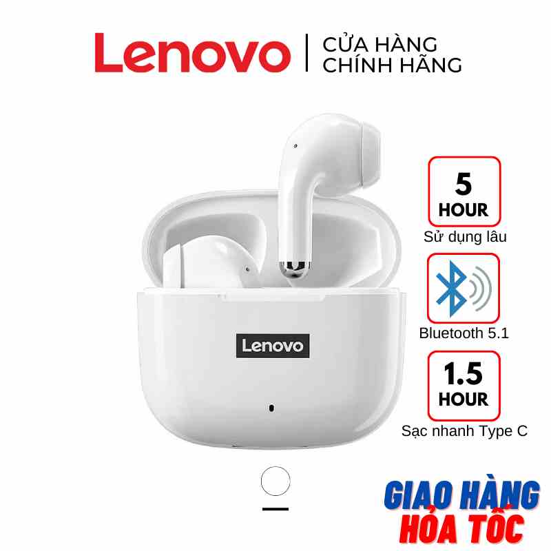 [SẴN HCM] Tai nghe Bluetooth Lenovo LP40 Pro 5.1 HD - Chống ồn - Có micro - Pin khỏe - màu TRẮNG