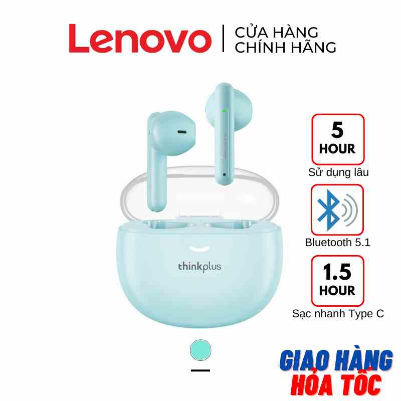 [SẴN HCM] Tai nghe Bluetooth Lenovo LP1 Pro - Chống ồn - Có micro - Bass mạnh - màu XANH