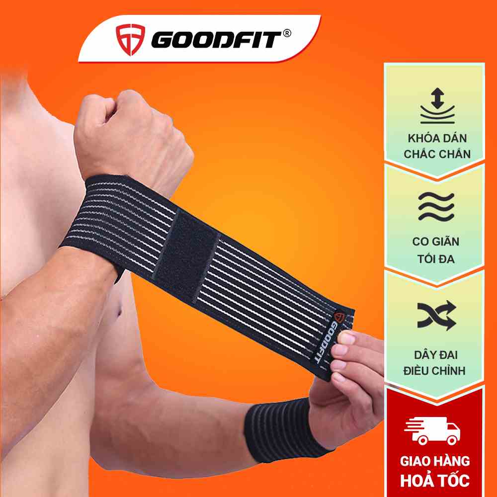 Quấn cổ tay thể thao GoodFit GF307W tập tạ, chơi cầu lông, Tennis