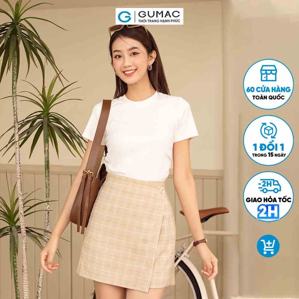 Quần caro giả váy thời trang GUMAC QD06024