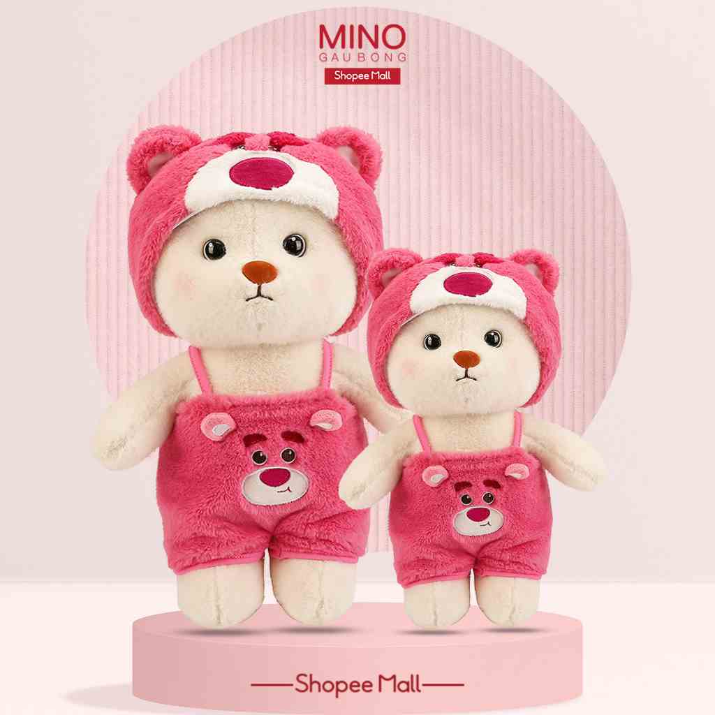 Gấu Bông Lena Cosplay Gấu Dâu Lotso Cute MINO STORE TH218