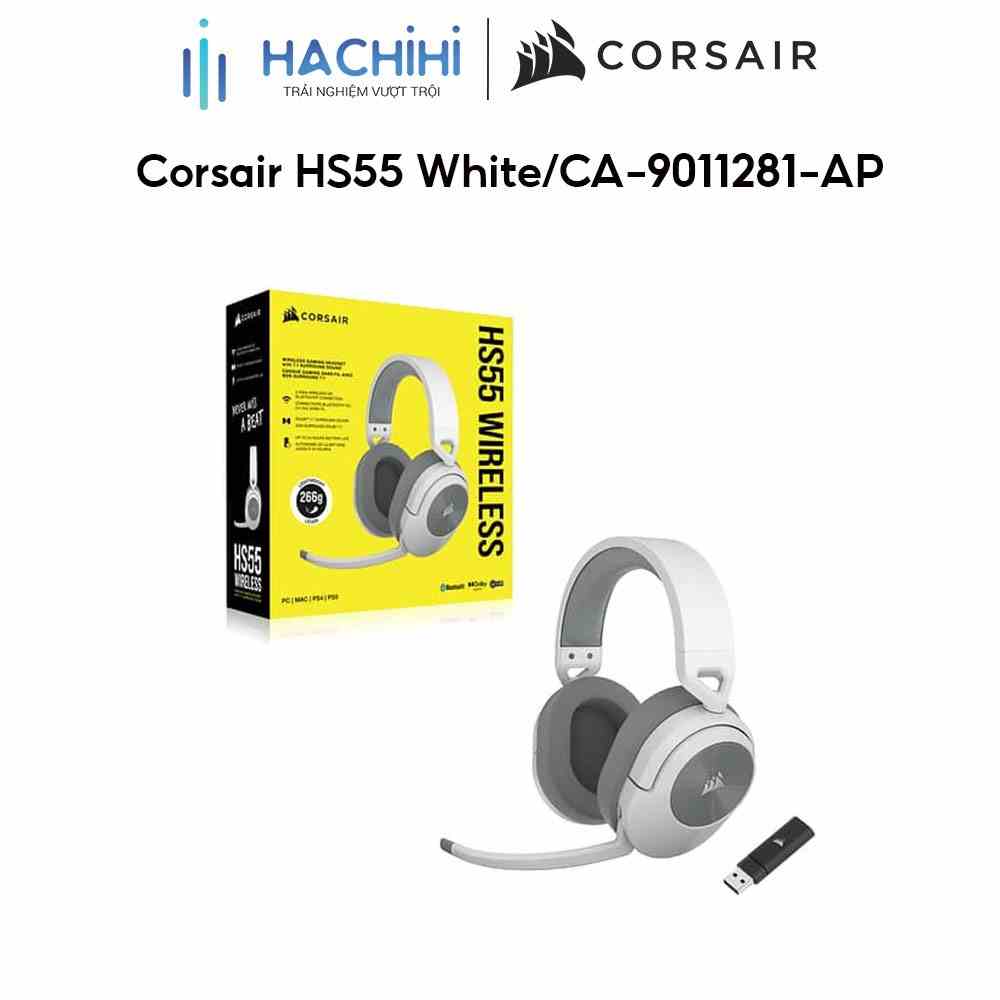 Tai nghe không dây Corsair HS55 White/CA-9011281-AP